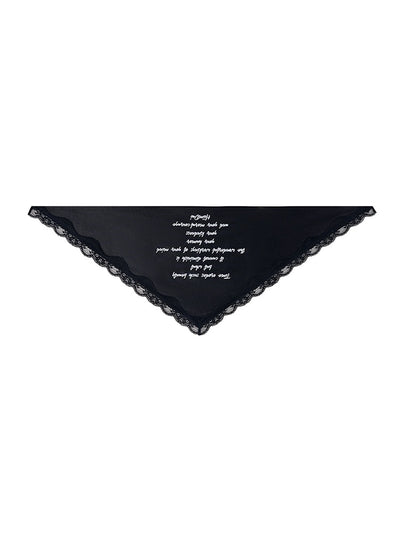 Pañoleta Triangular de Seda con Encaje y Costura Decorativa - Image 19