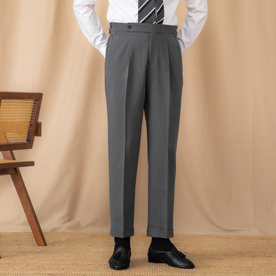 Pantalón de Vestir Hombre Cintura Alta Liso Corte Recto - Image 17