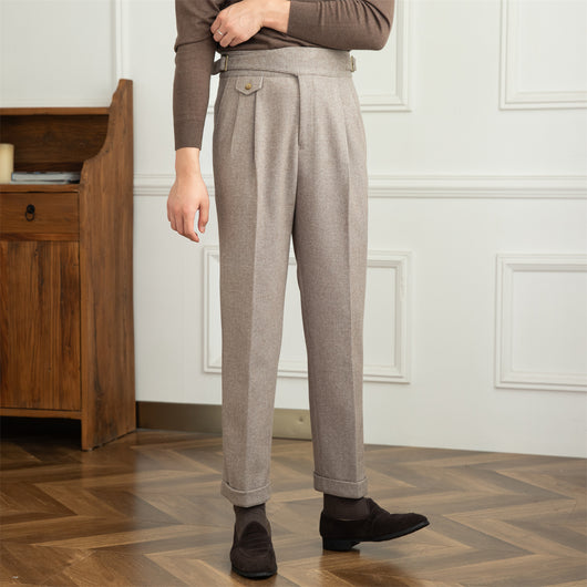 Pantalones Rectos de Cintura Alta para Hombre - Image 18