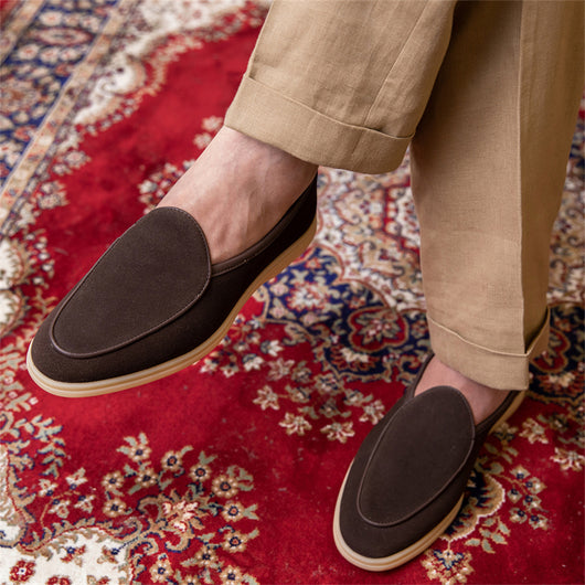 Zapatos Casuales de Ante para Hombre con Suela Gruesa de Goma - Image 11
