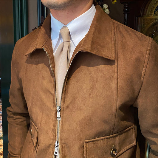 Chaqueta Bomber de Gamuza para Hombre - Image 8