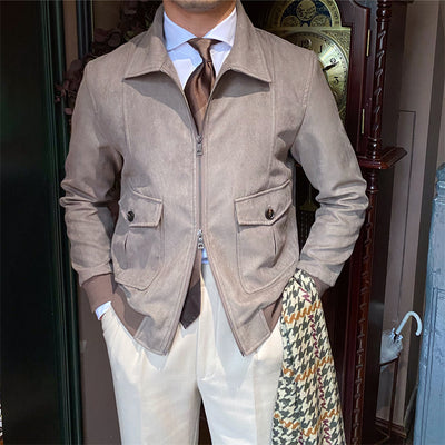 Chaqueta Bomber de Gamuza para Hombre - Image 9