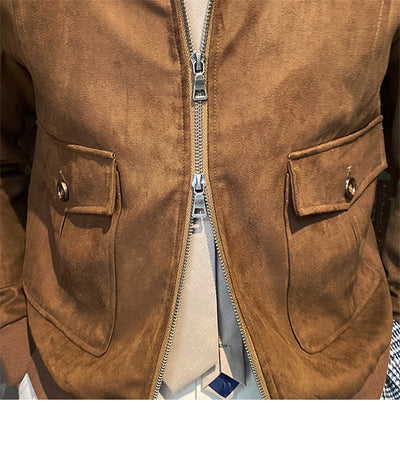 Chaqueta Bomber de Gamuza para Hombre - Image 11