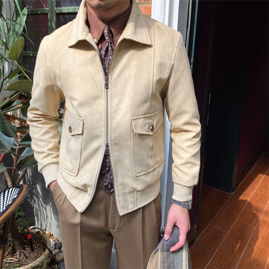Chaqueta Bomber de Gamuza para Hombre - Image 13