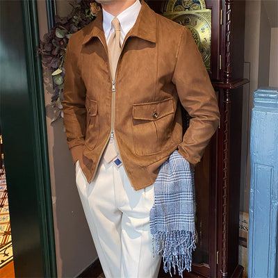 Chaqueta Bomber de Gamuza para Hombre - Image 14