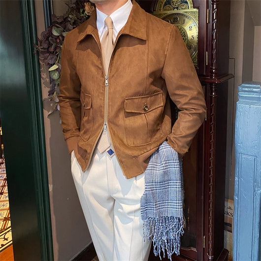 Chaqueta Bomber de Gamuza para Hombre - Image 14