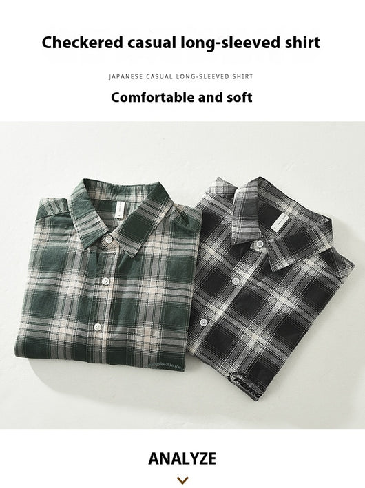 Camisa Cuadriculada Suelta y Cómoda para Hombre - Image 19