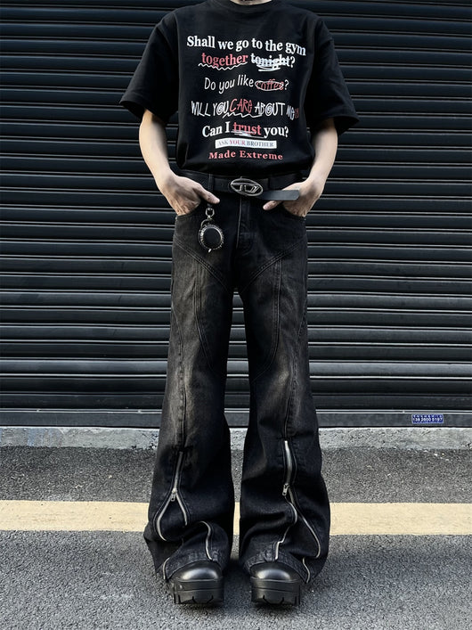 Pantalones Vaqueros Acampanados con Doble Cierre - Corte Holgado y Pierna Ancha - Image 13