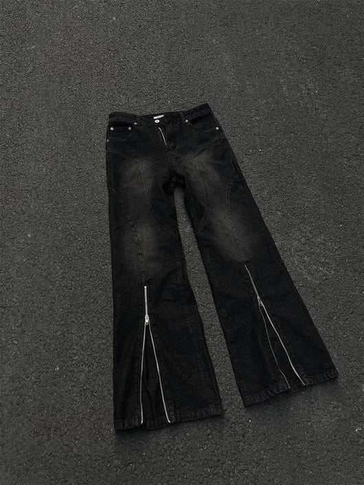 Pantalones Vaqueros Acampanados con Doble Cierre - Corte Holgado y Pierna Ancha - Image 17