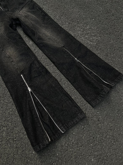 Pantalones Vaqueros Acampanados con Doble Cierre - Corte Holgado y Pierna Ancha - Image 18