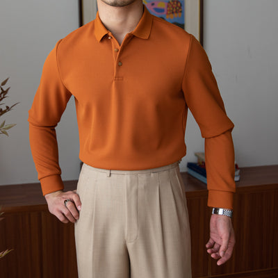 Camisa Slim Fit de Manga Larga con Solapa para Hombre - Image 14
