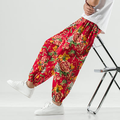 Pantalones Harem Cómodos de Algodón y Lino para Tallas Grandes - Image 11
