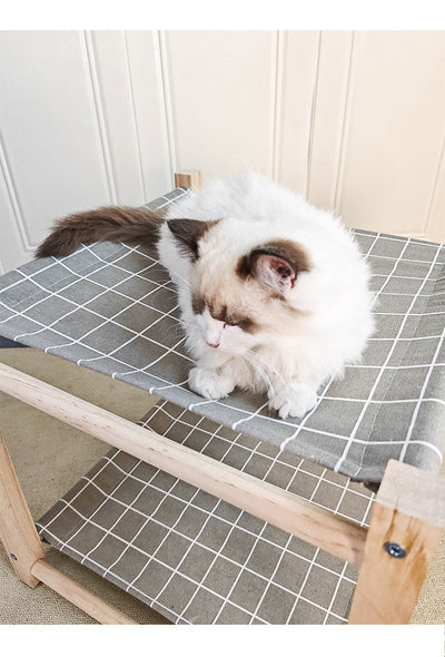 Cama Hamaca Doble para Gatos - Estructura de Madera Maciza con Niveles Separables - Image 31