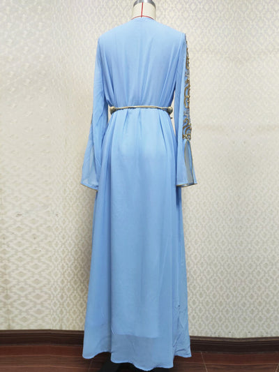 Vestido Árabe Dubái con Bordado y Apliques de Lujo - Image 35