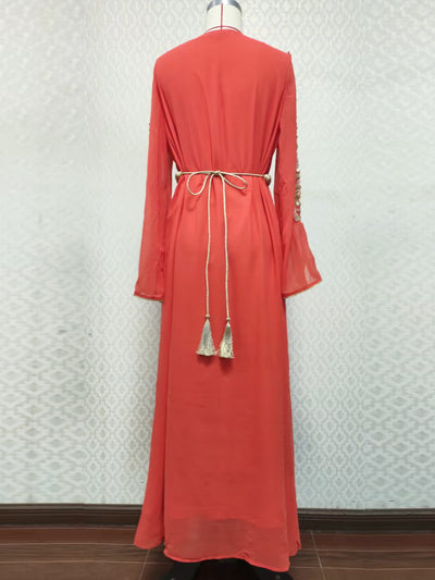 Vestido Árabe Dubái con Bordado y Apliques de Lujo - Image 46