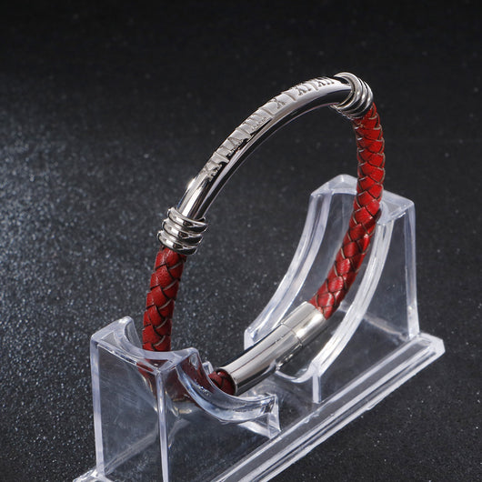 Pulsera de Cuero Trenzado para Hombre con Acero Inoxidable - Image 11