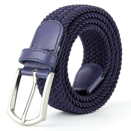 Cinturón de Cuero Tejido Elástico para Hombre - Image 29