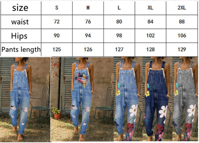 Overol Estampado Talla Grande - Pantalón Denim con Tirantes - Image 7