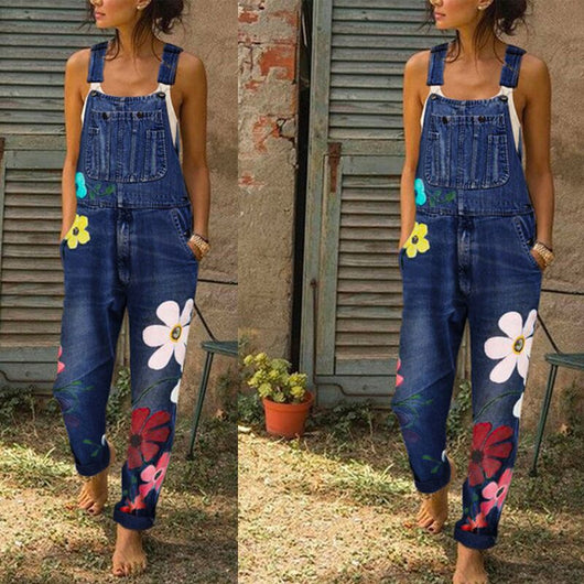 Overol Estampado Talla Grande - Pantalón Denim con Tirantes - Image 10