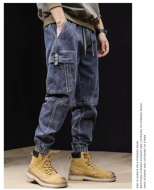 Jeans Retro Holgados con Cintura Elástica para Hombre - Image 22