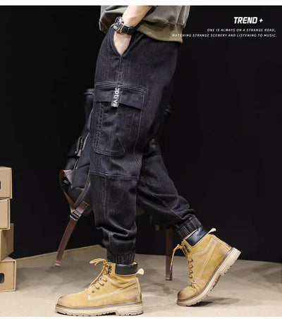 Jeans Retro Holgados con Cintura Elástica para Hombre - Image 28