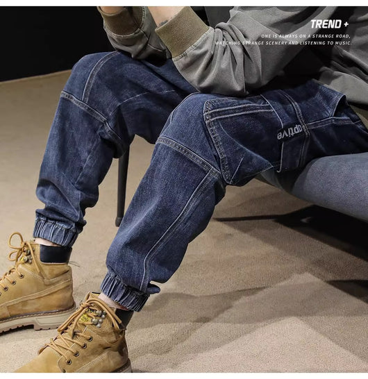 Jeans Retro Holgados con Cintura Elástica para Hombre - Image 30
