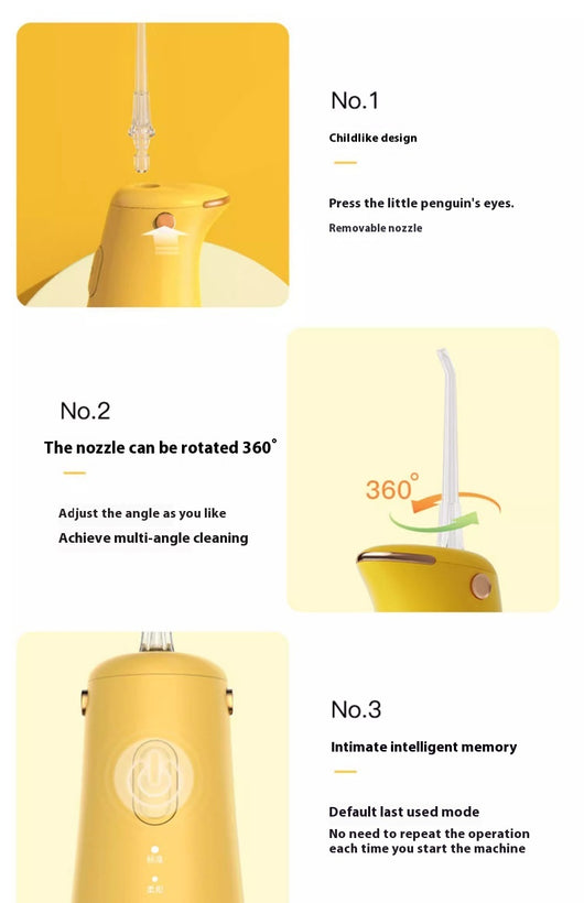 Irrigador Bucal Eléctrico Portátil para Niños - Limpiador de Dientes Multifuncional - Image 23