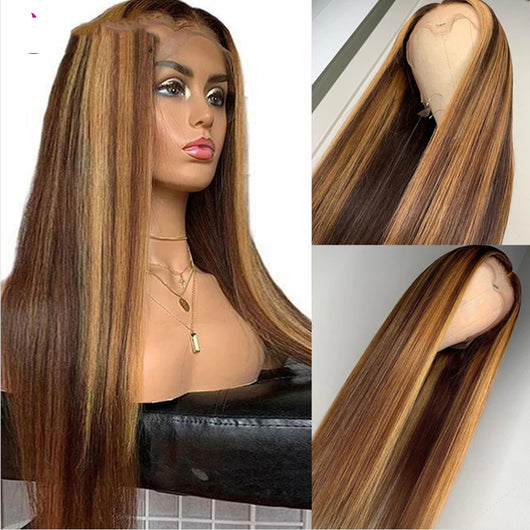 Pelucas Largas Coloreadas Cabello Liso Mujer - Image 9