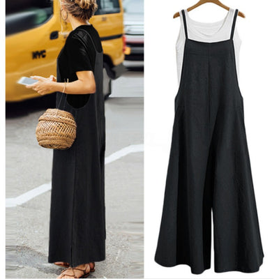 Pantalón Ancho Suelto Tipo Jumpsuit Casual - Image 13