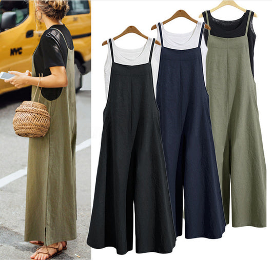 Pantalón Ancho Suelto Tipo Jumpsuit Casual - Image 15
