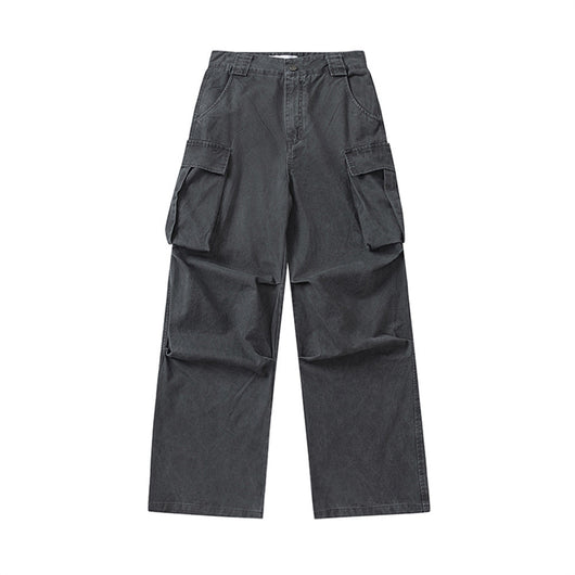 Pantalones Holgados Rectos de Cintura Alta con Pliegues y Detalles Gastados - Image 20