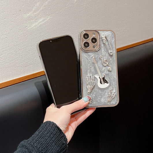 Funda Protectora para Celular Gris Cemento con Acabado Electrochapado - Image 18