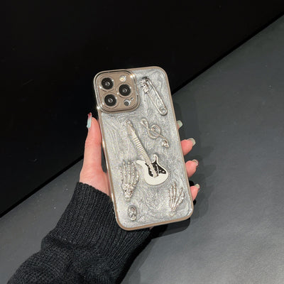 Funda Protectora para Celular Gris Cemento con Acabado Electrochapado - Image 22