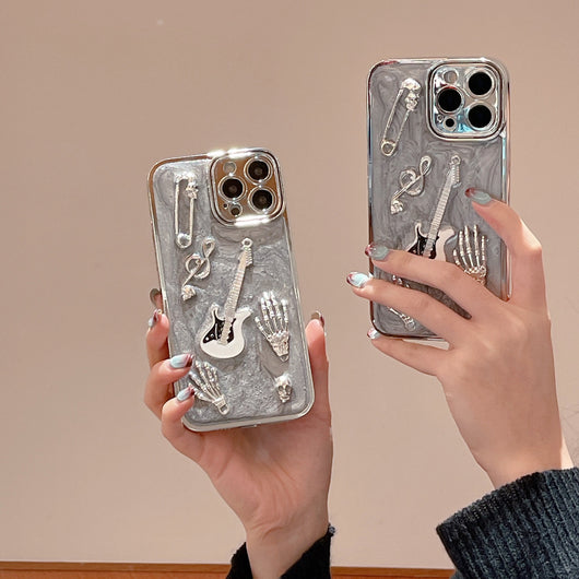 Funda Protectora para Celular Gris Cemento con Acabado Electrochapado - Image 26