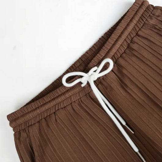 Camisa Ejecutiva a Rayas con Solapa y Pecho Estructurado para Hombre - Image 14