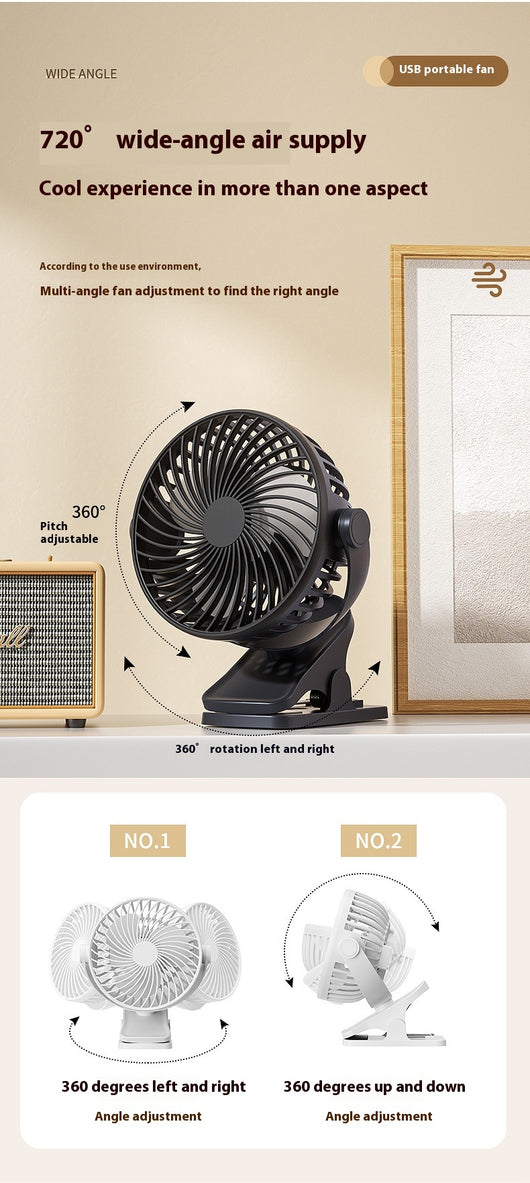 Ventilador Portátil USB Silencioso con Carga - Ideal para Estudiantes y Oficina - Image 13