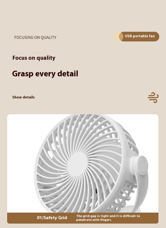 Ventilador Portátil USB Silencioso con Carga - Ideal para Estudiantes y Oficina - Image 18