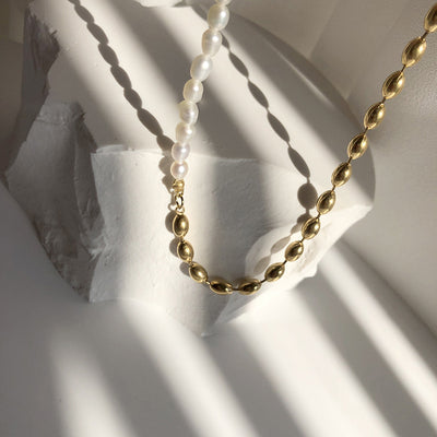 Collar de Perlas de Agua Dulce con Cierre de Barril Mecánico - Image 10