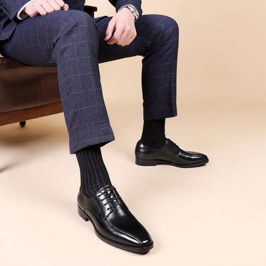 Zapatos Casuales de Cuero para Hombre con Punta Cuadrada y Acabado Cepillado - Image 11