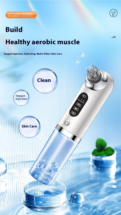 White and silver electric blackhead remover with clear water tank, purple suction head, and multiple probes. - Image 32