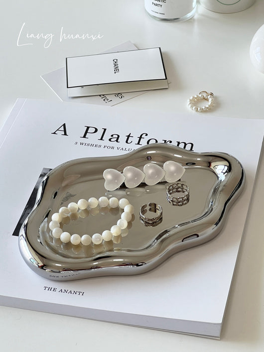 Bandeja de Almacenamiento de Joyas de Cerámica Cloud Lujo Minimalista - Image 36