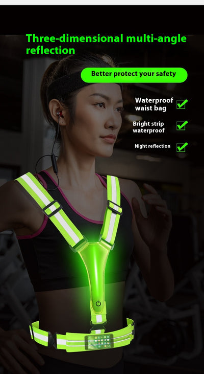 Chaleco Reflectante LED Recargable para Correr y Ciclismo Nocturno - Image 30