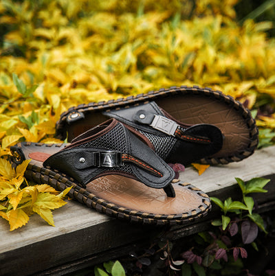 Sandalias de Cuero para Hombre - Cómodas Chanclas de Playa y Casual - Image 8