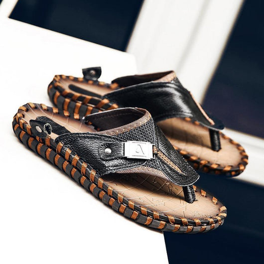 Sandalias de Cuero para Hombre - Cómodas Chanclas de Playa y Casual - Image 11