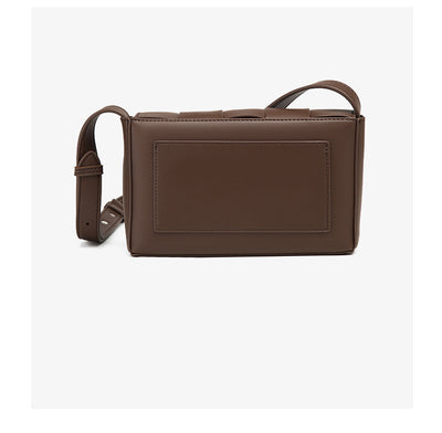 Bolsa Crossbody de Cuero Tejido Vintage con Asa Simple - Image 17