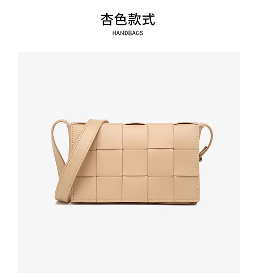 Bolsa Crossbody de Cuero Tejido Vintage con Asa Simple - Image 18