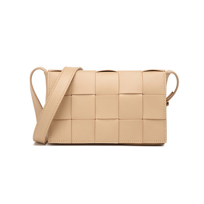 Bolsa Crossbody de Cuero Tejido Vintage con Asa Simple - Image 30