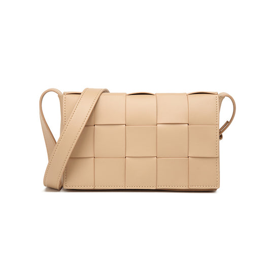 Bolsa Crossbody de Cuero Tejido Vintage con Asa Simple - Image 30