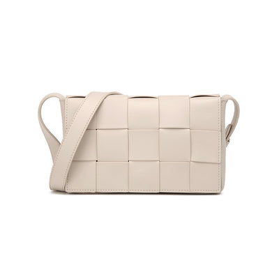 Bolsa Crossbody de Cuero Tejido Vintage con Asa Simple - Image 31