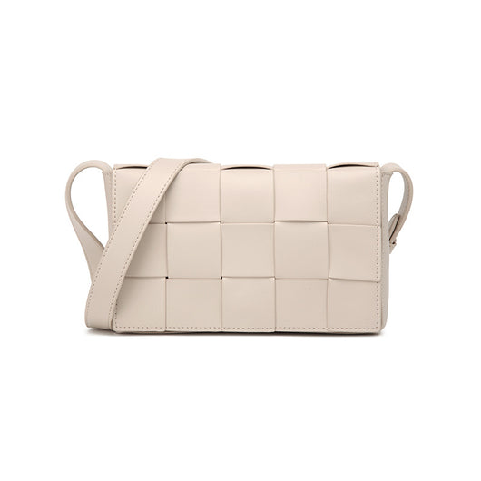 Bolsa Crossbody de Cuero Tejido Vintage con Asa Simple - Image 31
